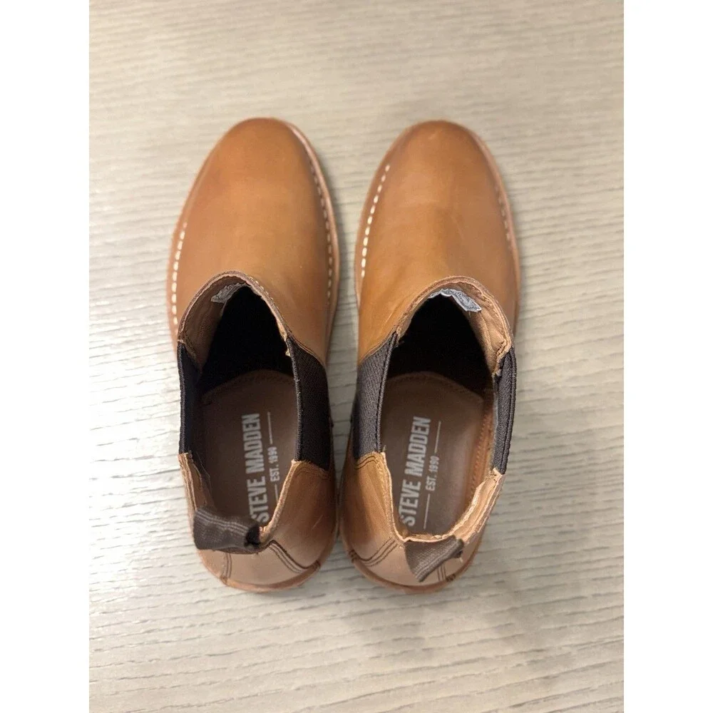 Steve Madden Men’s Hartford Leather Chelsea Boots. Size 8.5